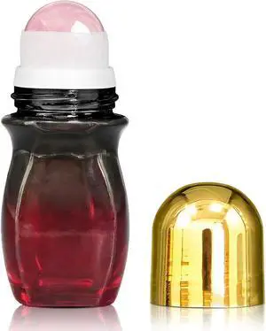 30ml Rose Quartz Roller Amber Waisted Glass Bottles for Castor Oil | Empty Refillable Roll-On Bottles with Natural Crystal Roller,Leak-Proof Roller Ball Applicator for Essential Oils, Perfume 30ml Rose Quartz Roller Amber Waisted Glass Bottles for Castor Oil | Empty Refillable Roll-On Bottles with Natural Crystal Roller,Leak-Proof Roller Ball Applicator for Essential Oils, Perfume