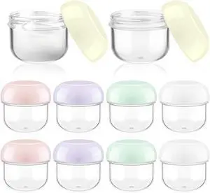 10 Pieces 20ml Travel Jars for Creams Leak Proof Mini Travel Containers with Lids Small Jar for Lip Balm Toiletries Cosmetic Makeup Bottles with Labels Plastic 10 Pieces 20ml Travel Jars for Creams Leak Proof Mini Travel Containers with Lids Small Jar for Lip Balm Toiletries Cosmetic Makeup Bottles with Labels Plastic