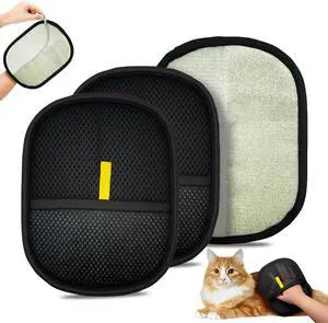 3PCS Pet Hair Removal Glove for Dogs & Cats, Reusable Electrostatic Mitt | Soft Fabric, Electrostatic Fur Pickup, Washable & Reusable, Dogs Cats Furniture, Home Car Travel 3PCS Pet Hair Removal Glove for Dogs & Cats, Reusable Electrostatic Mitt | Soft Fabric, Electrostatic Fur Pickup, Washable & Reusable, Dogs Cats Furniture, Home Car Travel