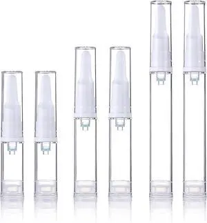 Airless Pump Jars, Traveling Bottles Set, Empty Refillable Cosmetic Bottle Jar Travel Foundation Container Dispenser for Eye Face Cream Lotion Skincare Serum, 5/10/15ml Airless Pump Jars, Traveling Bottles Set, Empty Refillable Cosmetic Bottle Jar Travel Foundation Container Dispenser for Eye Face Cream Lotion Skincare Serum, 5/10/15ml