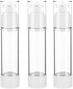 1.7OZ/50ML Clear Airless Pump Bottles, Lotion Dispenser Travel with Pump, Vacuum Plastic Travel Size Lotion Bottle for Foundation, Creams, Cosmetic(3 Pack) 1.7OZ/50ML Clear Airless Pump Bottles, Lotion Dispenser Travel with Pump, Vacuum Plastic Travel Size Lotion Bottle for Foundation, Creams, Cosmetic(3 Pack)