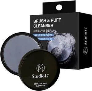 STUDIO17 Solid Makeup Brush Cleaner 300+ Usage | Convenient Makeup Cleaner for Both Brushes & Puffs | Cosmetic Brush Cleaner Charcoal Included | Compact Size STUDIO17 Solid Makeup Brush Cleaner 300+ Usage | Convenient Makeup Cleaner for Both Brushes & Puffs | Cosmetic Brush Cleaner Charcoal Included | Compact Size