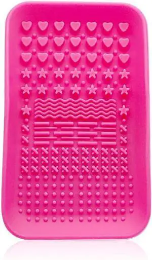 KINGZHUO Makeup Brush Cleaner Pad Cosmetic Brush Cleaning Mat Portable Washing Tool Scrubber Brush Cleansing Pad Makeup Cleaning Mat KINGZHUO Makeup Brush Cleaner Pad Cosmetic Brush Cleaning Mat Portable Washing Tool Scrubber Brush Cleansing Pad Makeup Cleaning Mat