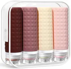 Travel Bottles for Toiletries, TSA Approved Travel Size Containers, Leak Proof Silicone Shampoo Bottles, Small Toiletry Containers with Clear Bag for Shampoo Conditioner Lotion Travel Bottles for Toiletries, TSA Approved Travel Size Containers, Leak Proof Silicone Shampoo Bottles, Small Toiletry Containers with Clear Bag for Shampoo Conditioner Lotion