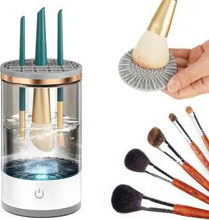 Automatic Makeup Painting Brush Cleaner, 4-IN-1 Multifunctional Tool, Deeper Clean, Air Drying, Dust-proof, for All Size Brushes, Versatile Design Automatic Makeup Painting Brush Cleaner, 4-IN-1 Multifunctional Tool, Deeper Clean, Air Drying, Dust-proof, for All Size Brushes, Versatile Design