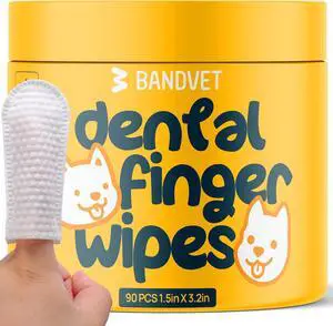 Pack of 90 Dog Teeth Cleaning Wipes - No-Rinse Dog Toothbrush & Effective Dog Dental Wipes (1.5 x 3.15 in) Pack of 90 Dog Teeth Cleaning Wipes - No-Rinse Dog Toothbrush & Effective Dog Dental Wipes (1.5 x 3.15 in)
