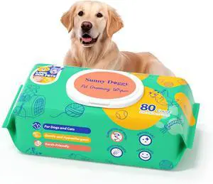 Pet Wipes 80 Count, Dog Wipes Cleaning Deodorizing Cat Wipes, 8 x 8 Inch Dog Grooming Wipes for Butt Paws Ear Eyes and Body Pet Wipes 80 Count, Dog Wipes Cleaning Deodorizing Cat Wipes, 8 x 8 Inch Dog Grooming Wipes for Butt Paws Ear Eyes and Body