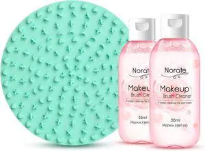Makeup Brush Cleaner, Make Up Brush Cleaner Cleanser Solution + Brush Cleaner Mat, Makeup Cleaner for Brushes, Sponges, Deep Clean Shampoo, Gentle Formula Cruelty Free & Vegan 3 Pcs Set Makeup Brush Cleaner, Make Up Brush Cleaner Cleanser Solution + Brush Cleaner Mat, Makeup Cleaner for Brushes, Sponges, Deep Clean Shampoo, Gentle Formula Cruelty Free & Vegan 3 Pcs Set