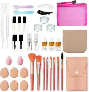 Gifts for Women - PrettyCare 38 Pcs Mini Travel Makeup Containers Set, Small Empty Container & TSA Approved Travel Bottles Kit with Brushes, fLeak-Proof Cosmetic Jars & Bottles for Travel, and Sample Gifts for Women - PrettyCare 38 Pcs Mini Travel Makeup Containers Set, Small Empty Container & TSA Approved Travel Bottles Kit with Brushes, fLeak-Proof Cosmetic Jars & Bottles for Travel, and Sample