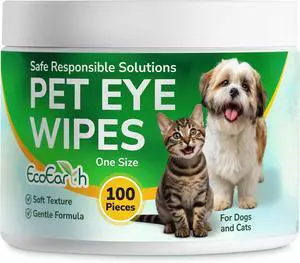Premium Eye Wipes for Dogs & Cats - 100 Pcs - Pet Eyes Cleaning Pads to Remove Tear Stains, Crust & Discharge - Perfect for Pets Daily Care - Helps w/ Itching & Dryness - Pre-Soaked & Disposable Premium Eye Wipes for Dogs & Cats - 100 Pcs - Pet Eyes Cleaning Pads to Remove Tear Stains, Crust & Discharge - Perfect for Pets Daily Care - Helps w/ Itching & Dryness - Pre-Soaked & Disposable