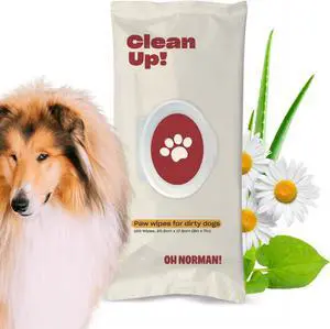 OH NORMAN! Clean Up Paw Wipes for Dogs, Plant-Based, Unscented, 100 Ct | Unscented, plant based, 8x7in wipes to clean muddy, dirty paws after walks & hikes. 100-count value pack. Vet reviewed. OH NORMAN! Clean Up Paw Wipes for Dogs, Plant-Based, Unscented, 100 Ct | Unscented, plant based, 8x7in wipes to clean muddy, dirty paws after walks & hikes. 100-count value pack. Vet reviewed.