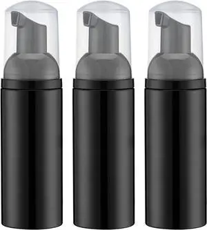 Tekson 60ml Empty Travel Foam Pump Bottle, 3PCS Foaming Soap Dispenser | Mini travel size foamer, small mousse container, leakproof, for lash shampoo, for shampoo, for TSA, black, 2oz Tekson 60ml Empty Travel Foam Pump Bottle, 3PCS Foaming Soap Dispenser | Mini travel size foamer, small mousse container, leakproof, for lash shampoo, for shampoo, for TSA, black, 2oz