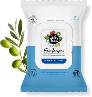Pet Head Health Ear Wipes for Cats and Dogs | Fragrance-Free | 30 Wipes | Cleans, Deodorizes and Moisturizes | Removes Dirt, Wax, Discharge, and Debris | Biodegradable and Plant-based Dog Ear Cleaner Pet Head Health Ear Wipes for Cats and Dogs | Fragrance-Free | 30 Wipes | Cleans, Deodorizes and Moisturizes | Removes Dirt, Wax, Discharge, and Debris | Biodegradable and Plant-based Dog Ear Cleaner