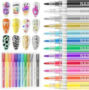 Nail Art Pens Set EBANKU 12 Colors 3D Nail Polish Pens Acrylic Paint Pens | 0.7MM Nail Markers for Nail Art Drawing Painting Manicure Tools Nail Design Kit Home Nail Salon DIY Nail Art Pens Set EBANKU 12 Colors 3D Nail Polish Pens Acrylic Paint Pens | 0.7MM Nail Markers for Nail Art Drawing Painting Manicure Tools Nail Design Kit Home Nail Salon DIY