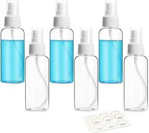 6 Pack Small Spray Bottle, 2.7oz/80ml Travel Spray Bottle | Fine Mist Plastic Spray Bottle, Refillable & Leak Proof Sprayer for Hair, Face Toner, Cleaning, Plants with Labels 6 Pack Small Spray Bottle, 2.7oz/80ml Travel Spray Bottle | Fine Mist Plastic Spray Bottle, Refillable & Leak Proof Sprayer for Hair, Face Toner, Cleaning, Plants with Labels