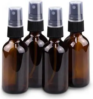 Wedama 2 oz Mini Glass Spray Bottles, Empty Small Spray Bottles with Funnel Dropper, Fine Mist for Hair, Travel, Plants, Cleaning Solutions and Skin Care (4 Pack Amber) Wedama 2 oz Mini Glass Spray Bottles, Empty Small Spray Bottles with Funnel Dropper, Fine Mist for Hair, Travel, Plants, Cleaning Solutions and Skin Care (4 Pack Amber)
