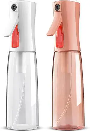 Continuous Spray Bottle for Hair, Ultra Fine Mist Sprayer, 2 Pack | Long-Lasting Mist, Gentle Mister, Trigger Lock, for Hairstyling, Barbers, Salons, Cleaning Solutions, Planting, 2pk 6.1 Oz Continuous Spray Bottle for Hair, Ultra Fine Mist Sprayer, 2 Pack | Long-Lasting Mist, Gentle Mister, Trigger Lock, for Hairstyling, Barbers, Salons, Cleaning Solutions, Planting, 2pk 6.1 Oz
