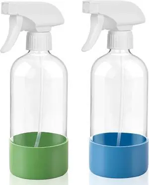 Plastic Spray Bottle, 17oz Refillable Versatility Sprayer, Clear, 2 Pack | Adjustable Mist & Stream Nozzle For Water, Hair, Cleaning, Essential Oils, Plants, BBQ & DIY Spraying Plastic Spray Bottle, 17oz Refillable Versatility Sprayer, Clear, 2 Pack | Adjustable Mist & Stream Nozzle For Water, Hair, Cleaning, Essential Oils, Plants, BBQ & DIY Spraying