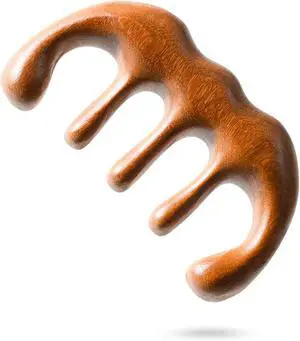 Sandalwood Wide Tooth Comb and Scalp Massager, Anti-Static | Wide teeth ease through tangles, while the contoured massage edge stimulates the scalp for a calmer grooming routine. Sandalwood Wide Tooth Comb and Scalp Massager, Anti-Static | Wide teeth ease through tangles, while the contoured massage edge stimulates the scalp for a calmer grooming routine.