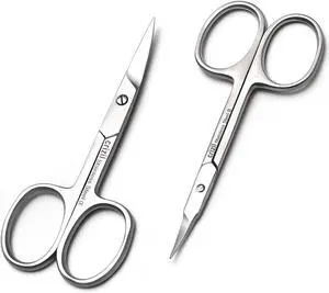 Nail Scissors for Women & Men Stainless Steel, Curved Blade, Sharp Scissors for Toenails, Manicure, Pedicure, Cuticle For Home & Professional Use (Nail and Cuticle Scissors Pair) Nail Scissors for Women & Men Stainless Steel, Curved Blade, Sharp Scissors for Toenails, Manicure, Pedicure, Cuticle For Home & Professional Use (Nail and Cuticle Scissors Pair)