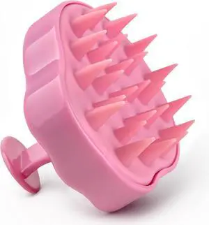 RELAXXO Scalp Massager Hair Growth Exfoliator & Hair Scrubber for Scalp, Soft Bristles for Dandruff & Soothing Comfort, Shampoo Brush, Wet & Dry Use, Pink RELAXXO Scalp Massager Hair Growth Exfoliator & Hair Scrubber for Scalp, Soft Bristles for Dandruff & Soothing Comfort, Shampoo Brush, Wet & Dry Use, Pink