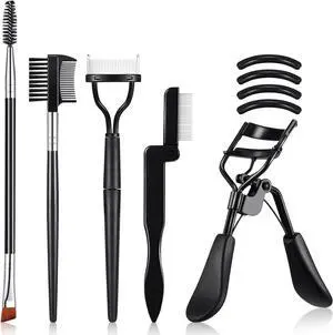 5 Pcs Eyelash Curlers Kit for Women, Eyelash Separator Tools | Lash Curler, Eyebrow Brush Separator, Folding Mascara Grooming Comb, Angle Eyeliner Makeup Tool, 4 Silicone Refill Pads 5 Pcs Eyelash Curlers Kit for Women, Eyelash Separator Tools | Lash Curler, Eyebrow Brush Separator, Folding Mascara Grooming Comb, Angle Eyeliner Makeup Tool, 4 Silicone Refill Pads
