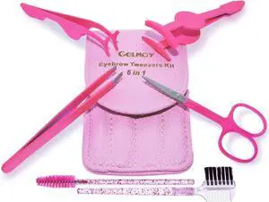 6Pcs Portable Eyelash Curlers Applicator Tool, Eyebrow Tweezer Scissor Comb Eye Brow Grooming Clippers Fake Lash Brush for Women 6Pcs Portable Eyelash Curlers Applicator Tool, Eyebrow Tweezer Scissor Comb Eye Brow Grooming Clippers Fake Lash Brush for Women