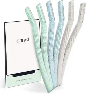 Ennva Disposable Dermaplane Eyebrow & Facial Razors, 6 Pack | Dermaplane tool for face & body, removes facial hair and shapes eyebrows for women Ennva Disposable Dermaplane Eyebrow & Facial Razors, 6 Pack | Dermaplane tool for face & body, removes facial hair and shapes eyebrows for women