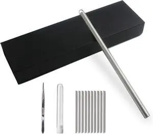 Hair Tattoo Razor Pen, Stainless Steel Hairstyle Design Trimmer, with Tweezers and 10 Pieces Blades, for Eyebrow Mustache Hair Styling Art Hair Tattoo Razor Pen, Stainless Steel Hairstyle Design Trimmer, with Tweezers and 10 Pieces Blades, for Eyebrow Mustache Hair Styling Art
