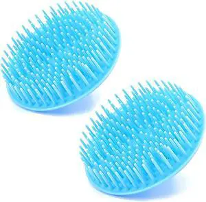 2 Pack Hair Scalp Massager Shampoo Brush Shower Head Scrubber Cleanser Massage Comb for Hair Growth Ease Dandruff Removal and Head Relaxation for Women and Men or Pets (Blue) 2 Pack Hair Scalp Massager Shampoo Brush Shower Head Scrubber Cleanser Massage Comb for Hair Growth Ease Dandruff Removal and Head Relaxation for Women and Men or Pets (Blue)