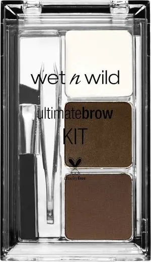 wet n wild Ultimate Eyebrow Makeup Kit, Long-Lasting Matte Brow Powder, Tweezers, Wax & Brush, Built-In Mirror, Purse-Friendly Compact - Dark Brown wet n wild Ultimate Eyebrow Makeup Kit, Long-Lasting Matte Brow Powder, Tweezers, Wax & Brush, Built-In Mirror, Purse-Friendly Compact - Dark Brown