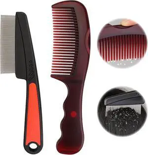 Dandruff Comb, 2 Pcs Scalp Sweep Detoxing Hair brush Set for Dandruff Removal, Scalp Build Up Remover and Stainless Steel Fine Tooth Comb for Scalp Massage Combs Dandruff Comb, 2 Pcs Scalp Sweep Detoxing Hair brush Set for Dandruff Removal, Scalp Build Up Remover and Stainless Steel Fine Tooth Comb for Scalp Massage Combs