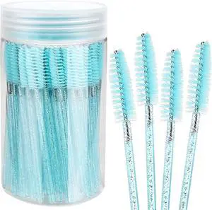 Elisel 100pcs Disposable Mascara Brushes with Container, Mascara Wands Makeup Brushes Applicators Kits for Eyelash Extensions and Eyebrow Brush (Blue) Elisel 100pcs Disposable Mascara Brushes with Container, Mascara Wands Makeup Brushes Applicators Kits for Eyelash Extensions and Eyebrow Brush (Blue)