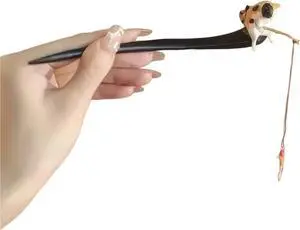 1 Pc Cute Cat Fishing Hairpin Sandalwood Tassel Hair Clip, 7.09Inch Long Hair Sticks, Shawl Hair Pins Retro Chinese Hair Stick 1 Pc Cute Cat Fishing Hairpin Sandalwood Tassel Hair Clip, 7.09Inch Long Hair Sticks, Shawl Hair Pins Retro Chinese Hair Stick