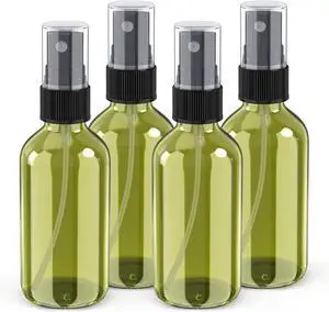 Wedama 4 oz Mini Glass Spray Bottles, Empty Small Spray Bottles with Funnel Dropper, Fine Mist for Hair, Travel, Plants, Cleaning Solutions and Skin Care (4 Pack Olive Green) Wedama 4 oz Mini Glass Spray Bottles, Empty Small Spray Bottles with Funnel Dropper, Fine Mist for Hair, Travel, Plants, Cleaning Solutions and Skin Care (4 Pack Olive Green)