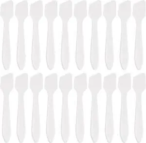 Tbestmax 300 PCS Mini Cosmetic Spatulas 3.2" x 0.6" Disposable Makeup Plastic Spatulas Clear for Facial Creams and Skin Care Tbestmax 300 PCS Mini Cosmetic Spatulas 3.2" x 0.6" Disposable Makeup Plastic Spatulas Clear for Facial Creams and Skin Care