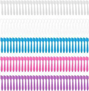 150 Pack MINI Makeup Spatulas, Reusable Cream Tip Spatulas Frosted Cosmetic Spatulas Scoops by Accmor 150 Pack MINI Makeup Spatulas, Reusable Cream Tip Spatulas Frosted Cosmetic Spatulas Scoops by Accmor