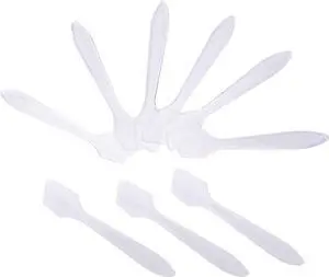 Senkary 200 Pack Small Cosmetic Spatulas 3.2 Inch Mini Makeup Spatula Disposable Plastic Facial Skincare Face Mask Spatula (Translucent) Senkary 200 Pack Small Cosmetic Spatulas 3.2 Inch Mini Makeup Spatula Disposable Plastic Facial Skincare Face Mask Spatula (Translucent)