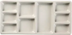 MEEDEN 9-Well News Ceramic Rectangle Artist Paint Palette for Watercolor Gouache Acrylic Oil Painting, 6-4/5 by 3-1/3-Inch MEEDEN 9-Well News Ceramic Rectangle Artist Paint Palette for Watercolor Gouache Acrylic Oil Painting, 6-4/5 by 3-1/3-Inch