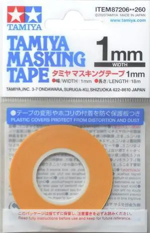 Tamiya TAM87206 87206 Masking Tape 1 mm/18 m, Model Making, Accessories Tamiya TAM87206 87206 Masking Tape 1 mm/18 m, Model Making, Accessories