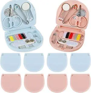 8 Pack Mini Sewing Kits, Compact Travel Emergency Sewing Set with Threads, Scissors, Needles, Portable Repair Supplies for Beginners, Hotels, Travel, Charity 8 Pack Mini Sewing Kits, Compact Travel Emergency Sewing Set with Threads, Scissors, Needles, Portable Repair Supplies for Beginners, Hotels, Travel, Charity
