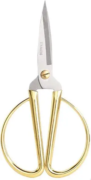 5 Inch All Stainless Steel Sewing Scissors, Sharp Tailor Scissors for Embroidery, Sewing, Craft, DIY Art Work & Daily Use for Home Office School Gold 5 Inch All Stainless Steel Sewing Scissors, Sharp Tailor Scissors for Embroidery, Sewing, Craft, DIY Art Work & Daily Use for Home Office School Gold