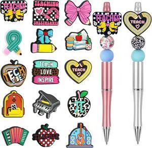 15Pcs Silicone Focal Beads for Beadable Pens and Keychain Making 15Pcs Silicone Focal Beads for Beadable Pens and Keychain Making
