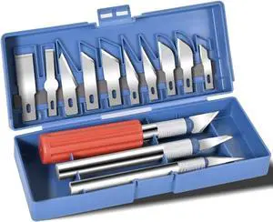 13-piece Precision Exacto Knife Set, including hobby and craft knives as well as blades, is the perfect choice for pumpkin carving, model making and DIY projects. 13-piece Precision Exacto Knife Set, including hobby and craft knives as well as blades, is the perfect choice for pumpkin carving, model making and DIY projects.