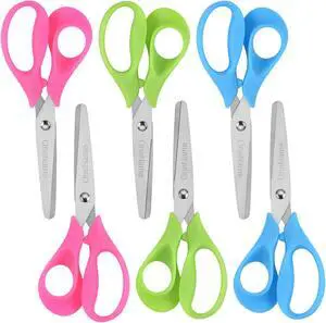 OneName Left-Handed Kids Scissors,5" Lefty Scissors for School Kids,6 Pack OneName Left-Handed Kids Scissors,5" Lefty Scissors for School Kids,6 Pack