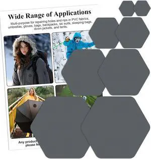 Harsgs Down Jacket Repair Patches, Self Adhesive Nylon Repair Patch, Pre-Cut Waterproof Repair Patches for Down Jackets Coats Clothing Tents Sleeping Bags, Grey 8pcs Harsgs Down Jacket Repair Patches, Self Adhesive Nylon Repair Patch, Pre-Cut Waterproof Repair Patches for Down Jackets Coats Clothing Tents Sleeping Bags, Grey 8pcs