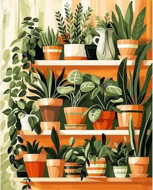 Natuyalo Paint by Numbers for Adults - DIY Adult Paint by Number Kits Painting on Canvas Green Plant Painting by Numbers for Beginners, Potted Art Craft Kits for Adults (16x20 Inch) Natuyalo Paint by Numbers for Adults - DIY Adult Paint by Number Kits Painting on Canvas Green Plant Painting by Numbers for Beginners, Potted Art Craft Kits for Adults (16x20 Inch)