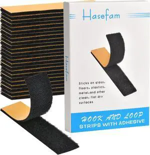 24 Sets 1x4in Hook and Loop Strips with Adhesive,Double Sided Reclosable Strong Back Self Adhesive Tape Sticky DIY Heavy Duty Mounting for Home Classroom or Office - Black 24 Sets 1x4in Hook and Loop Strips with Adhesive,Double Sided Reclosable Strong Back Self Adhesive Tape Sticky DIY Heavy Duty Mounting for Home Classroom or Office - Black