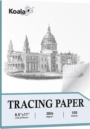 Koala Tracing Paper 8.5x11 in Translucent Trace Paper 38LB 60gsm Koala Tracing Paper 8.5x11 in Translucent Trace Paper 38LB 60gsm