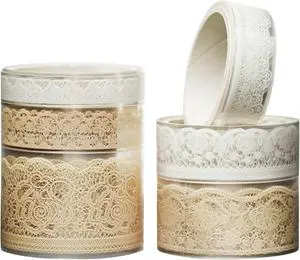 6 Rolls Lace Patterns PET Tapes Floral Arts Decorative Tape Set Adhesive Transparent Masking Tapes for DIY Craft, Kids, Scrapbook, DIY, Gift Wrapping, Journal (Tranquil Dew) 6 Rolls Lace Patterns PET Tapes Floral Arts Decorative Tape Set Adhesive Transparent Masking Tapes for DIY Craft, Kids, Scrapbook, DIY, Gift Wrapping, Journal (Tranquil Dew)